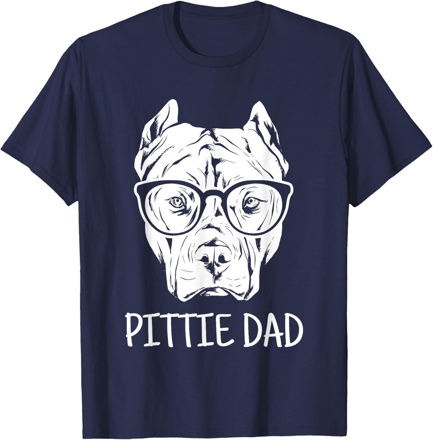 Pittie Dad Pitbull Dog Lovers Gift T-Shirt - T-Shirt | Navy