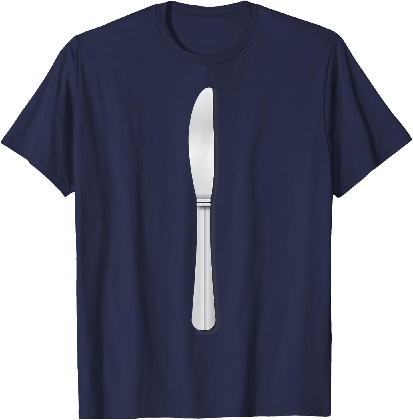 Funny Halloween Party Table Knife Costume Couple Matching T-Shirt - T-Shirt | Navy