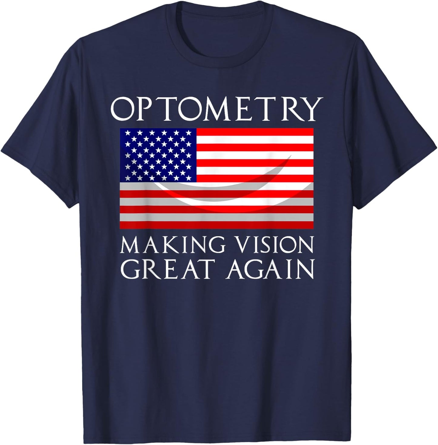 Funny USA Optometry Gift Women American Optometrist T-Shirt - T-Shirt | Navy
