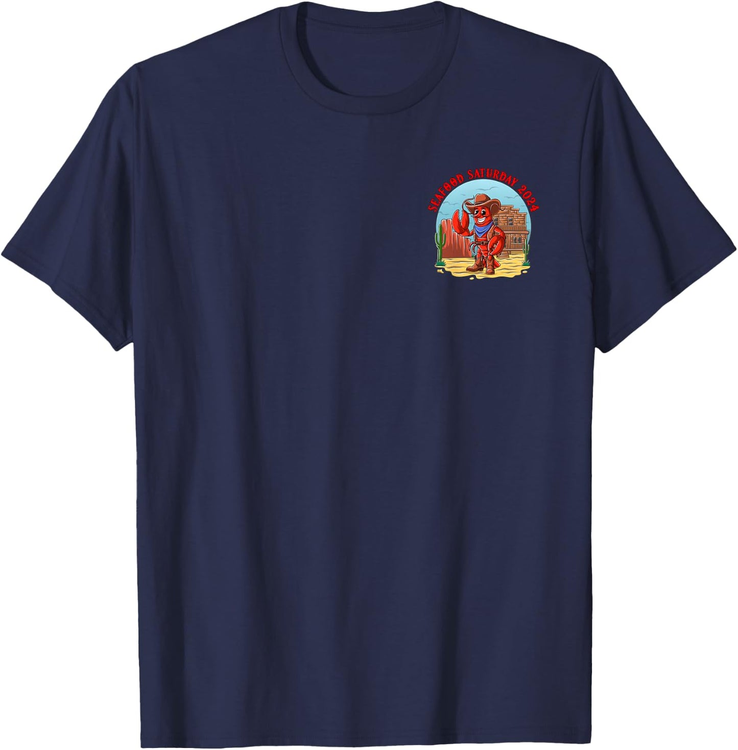 Seafood Saturday 2024 T-Shirt - T-Shirt | Navy
