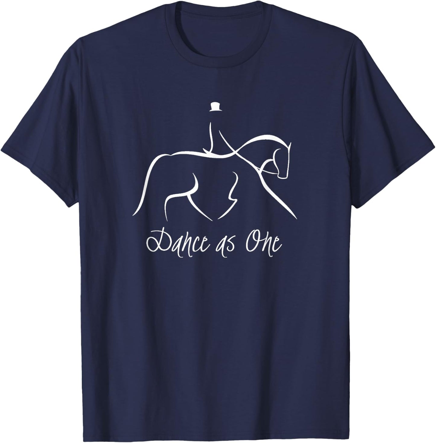Dance as One Dressage Horse Riding T-Shirt - T-Shirt | Navy
