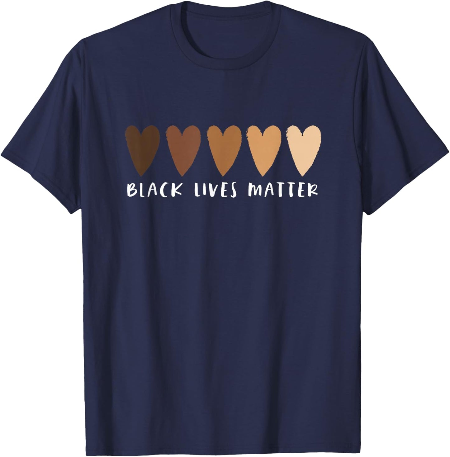 BLM Black Lives Matter Heart Small T-Shirt - T-Shirt | Navy