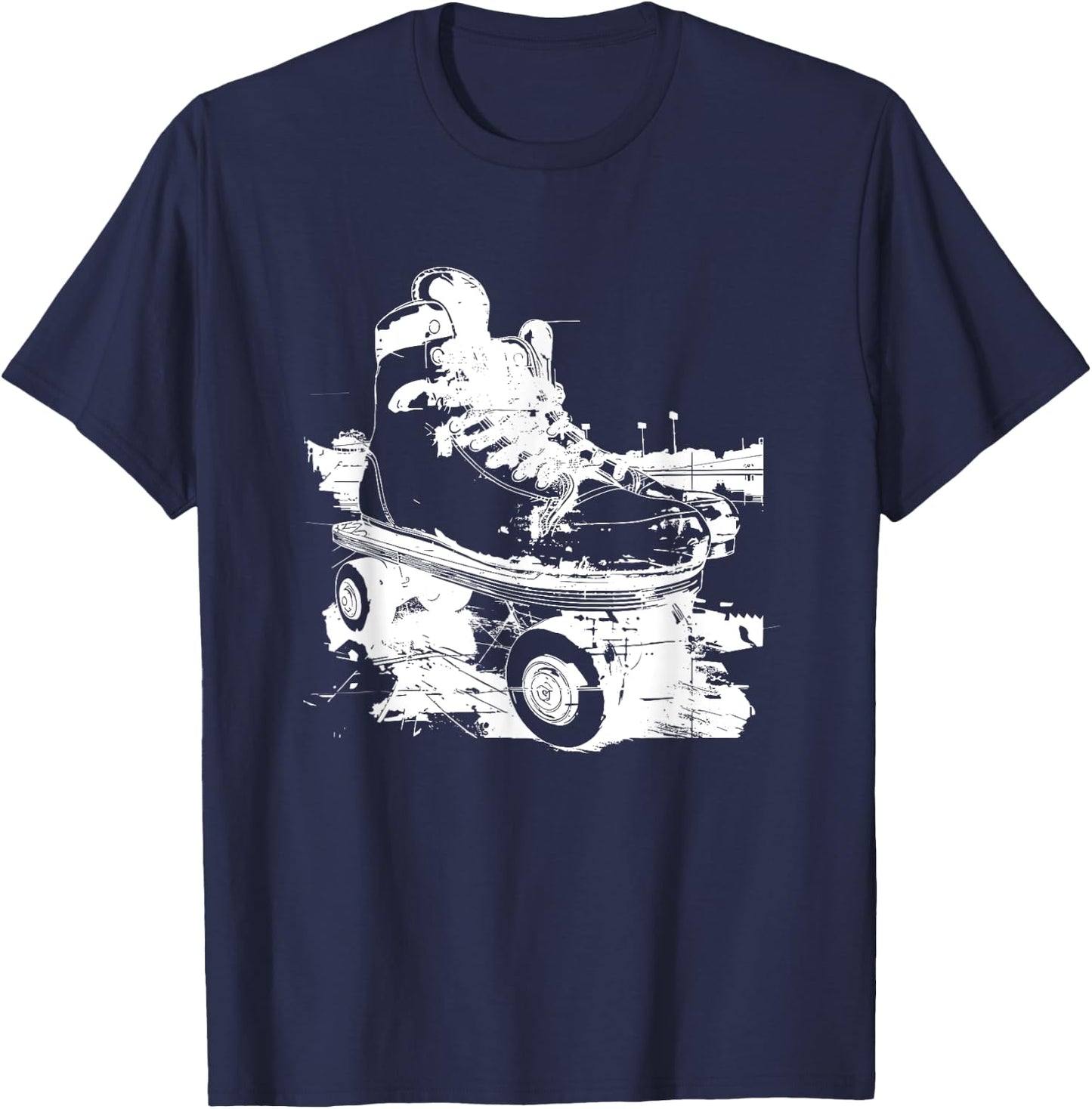 Roller Skates Graphic T-Shirt - T-Shirt | Navy