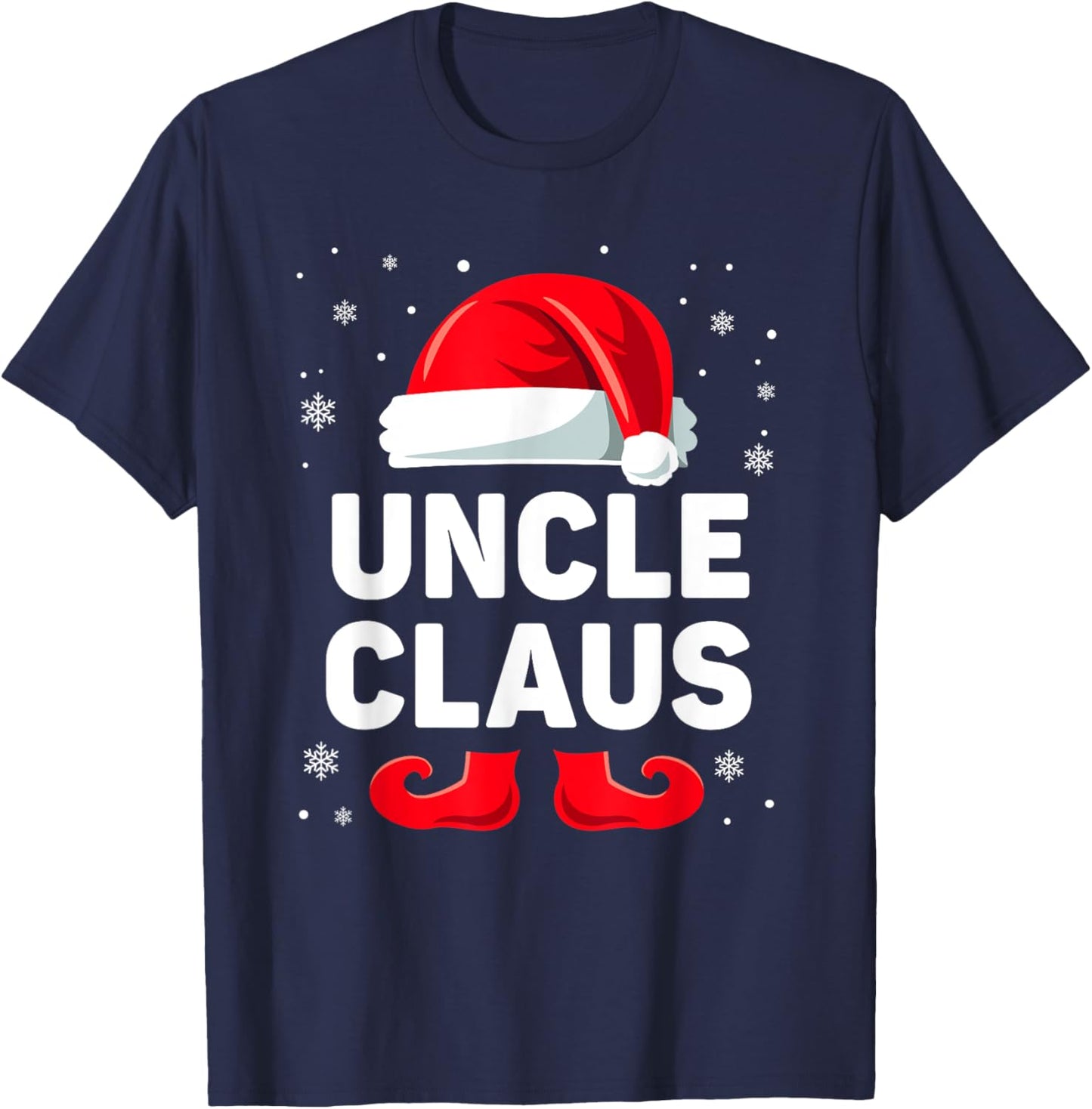 Uncle Claus Christmas Matching Family Group Funny Xmas T-Shirt - T-Shirt | Navy