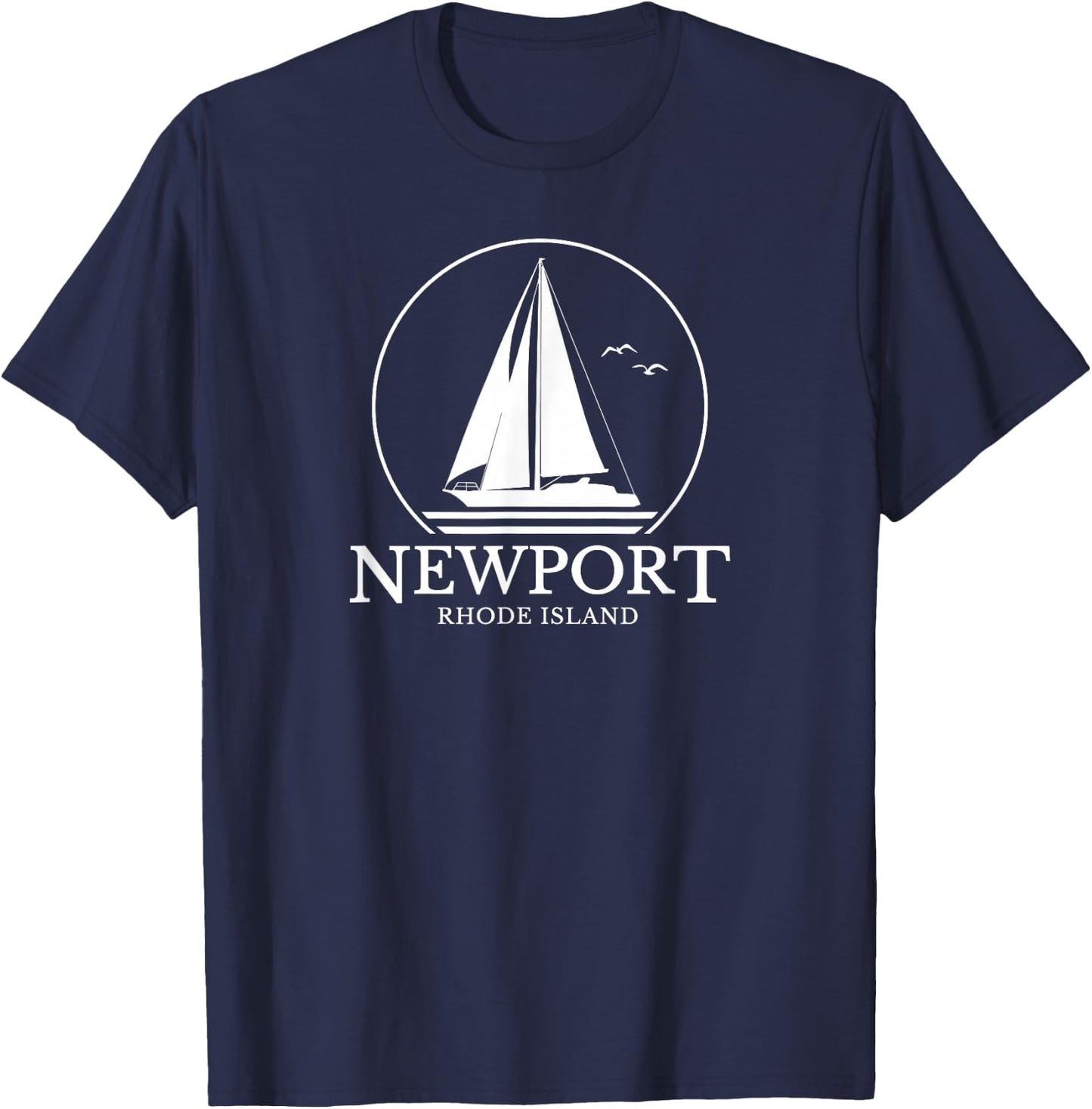 Newport Rhode Island Sail Boat Souvenir Sailing T-Shirt - T-Shirt | Navy