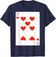 7 Seven of Hearts Playing Cards Shirt Easy Halloween Costume T-Shirt - T-Shirt | Navy