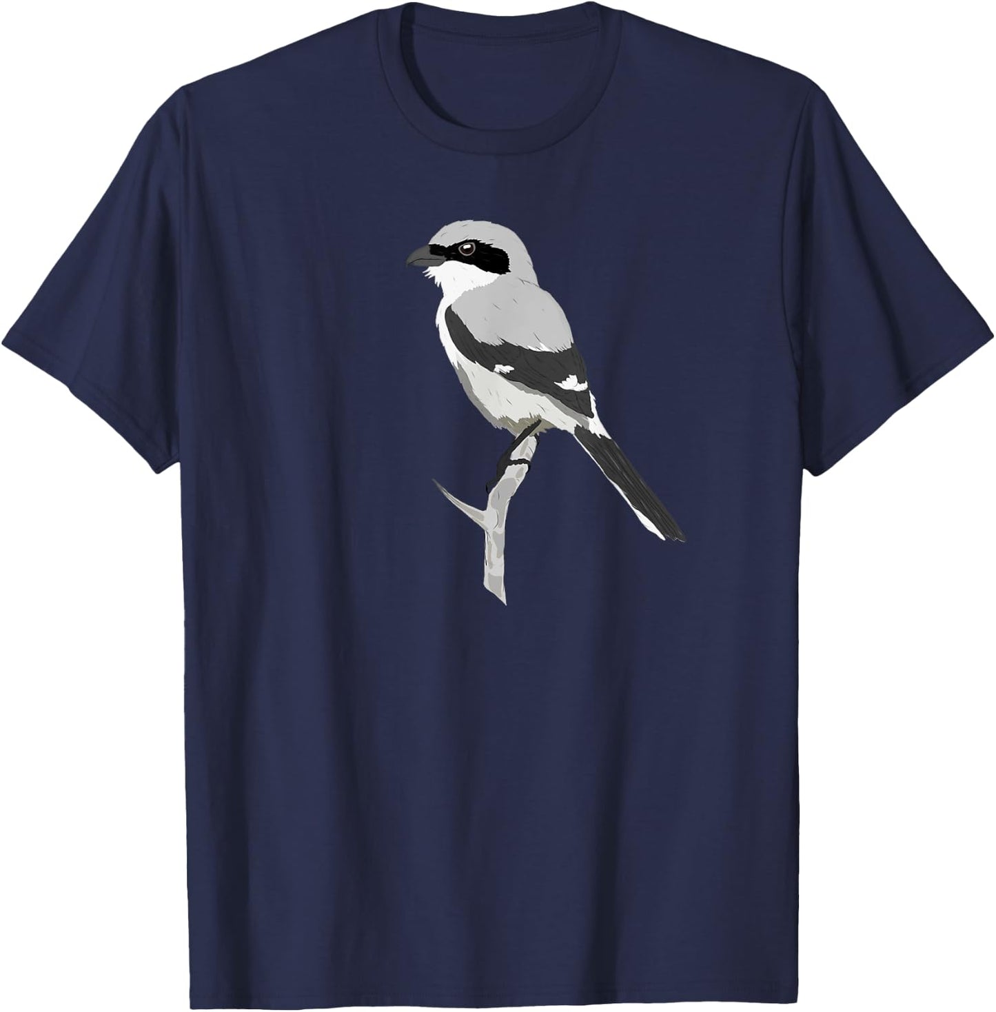 Distracted By Birds Shrike; Bird Lovers Birder Gift T-Shirt - T-Shirt | Navy