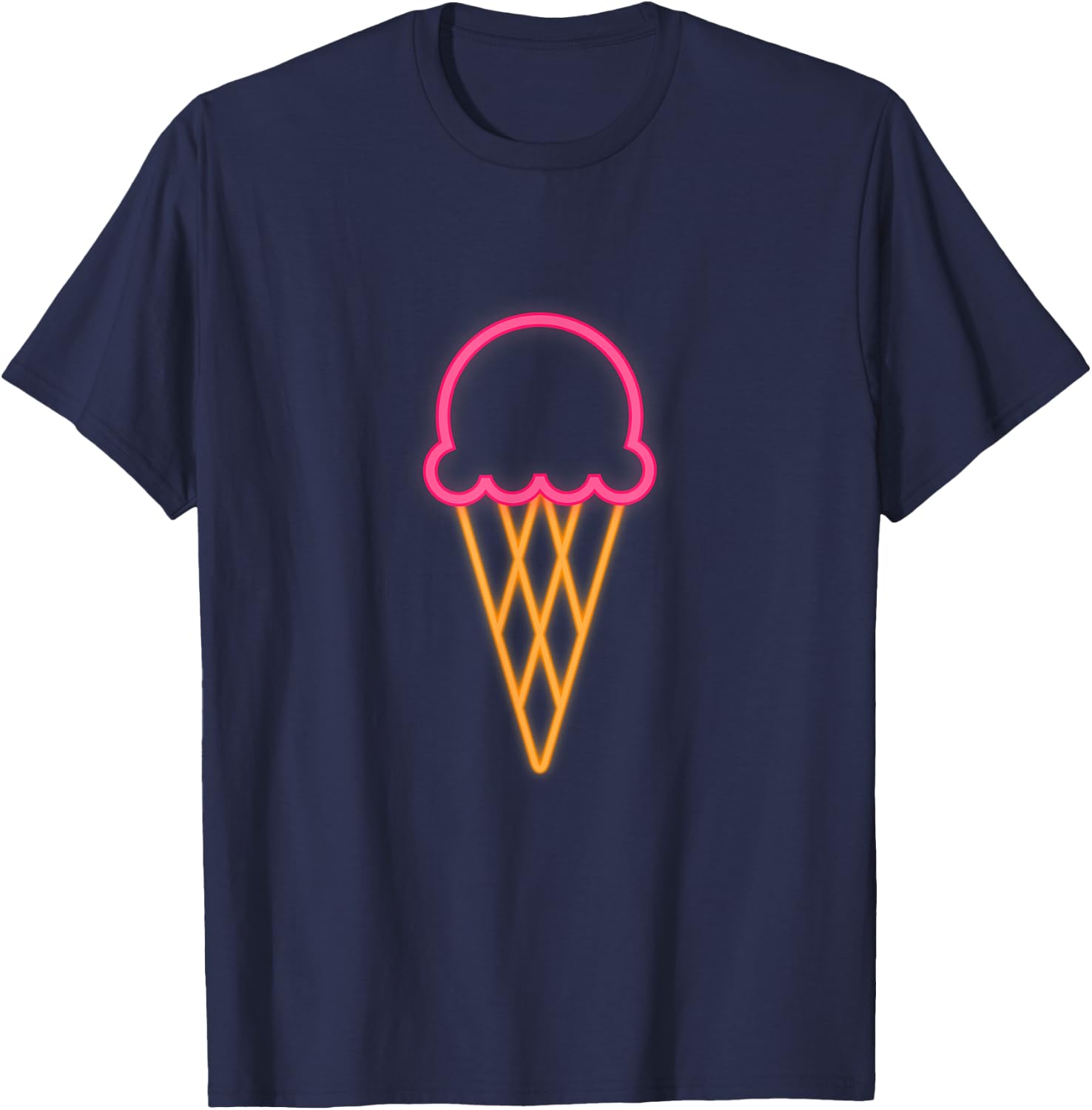Cool 80s Eighties Ice Cream Costume Themed Retro PArty Gift T-Shirt - T-Shirt | Navy