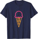 Cool 80s Eighties Ice Cream Costume Themed Retro PArty Gift T-Shirt - T-Shirt | Navy