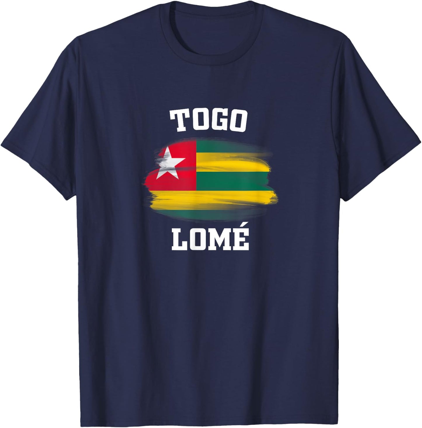 Togo Flag Lome Africa Souvenirs Aftrican Gifts Athletes T-Shirt - T-Shirt | Navy