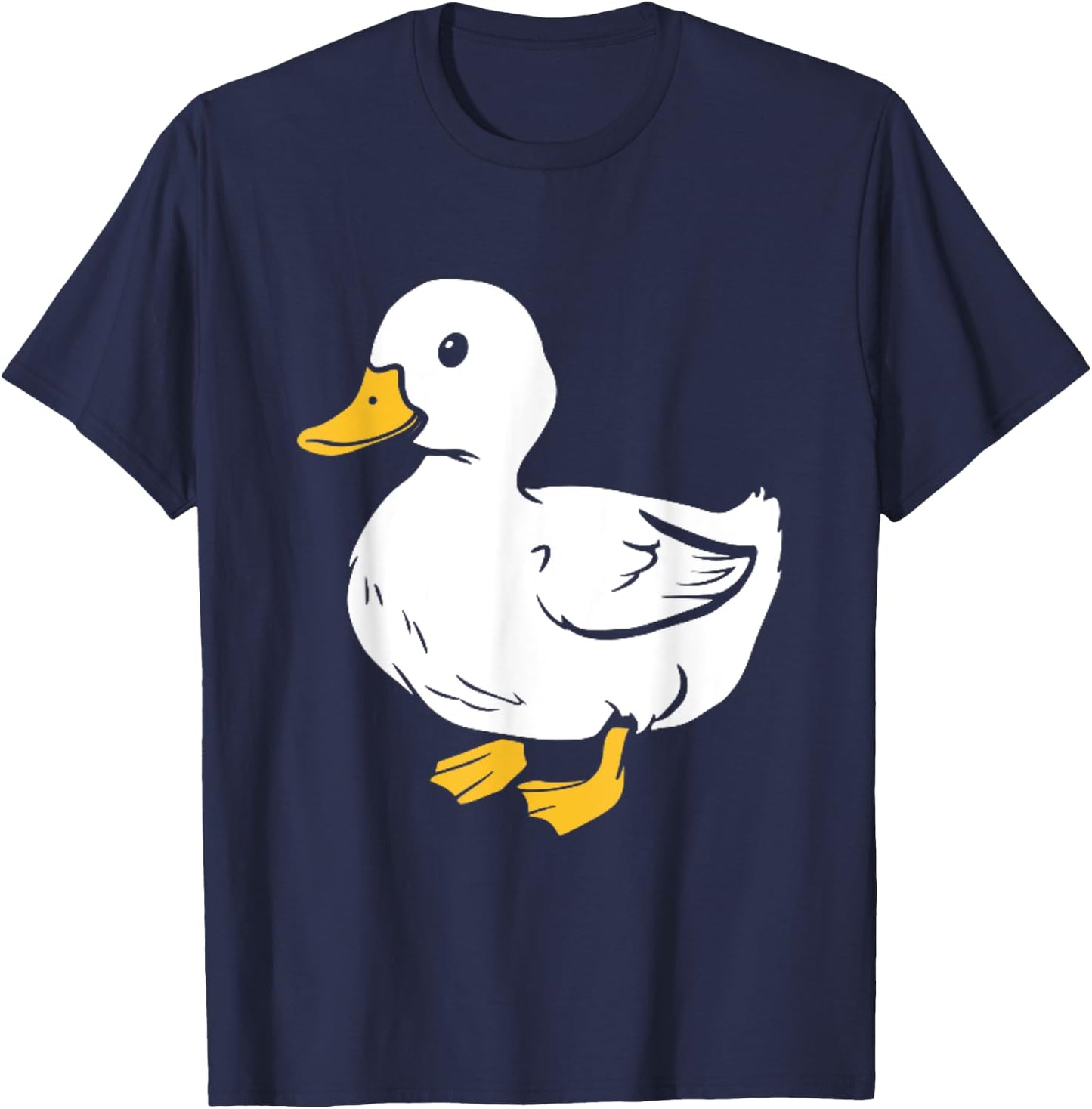 American White Pekin Duck Cute cartoon Duck Funny Duckling T-Shirt - T-Shirt | Navy