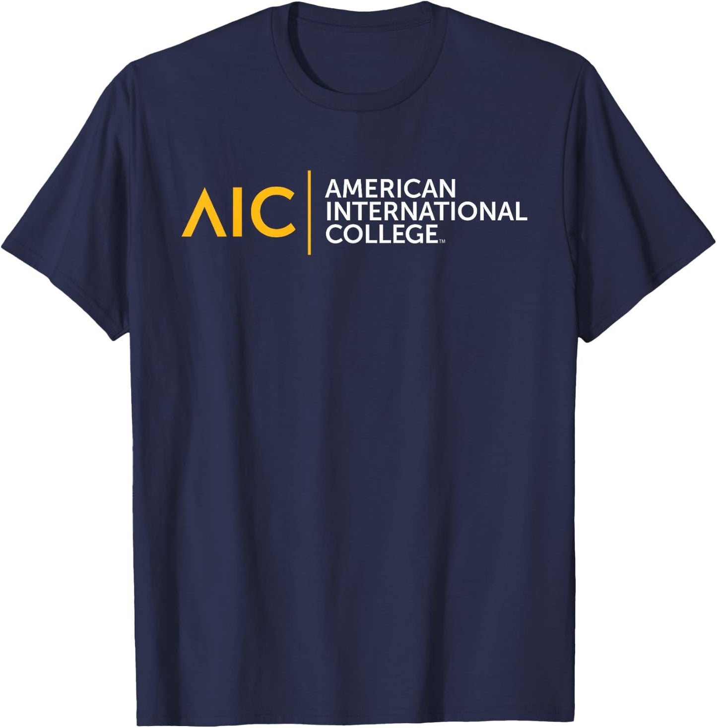 American International College AIC Institutional Logo T-Shirt - T-Shirt | Navy
