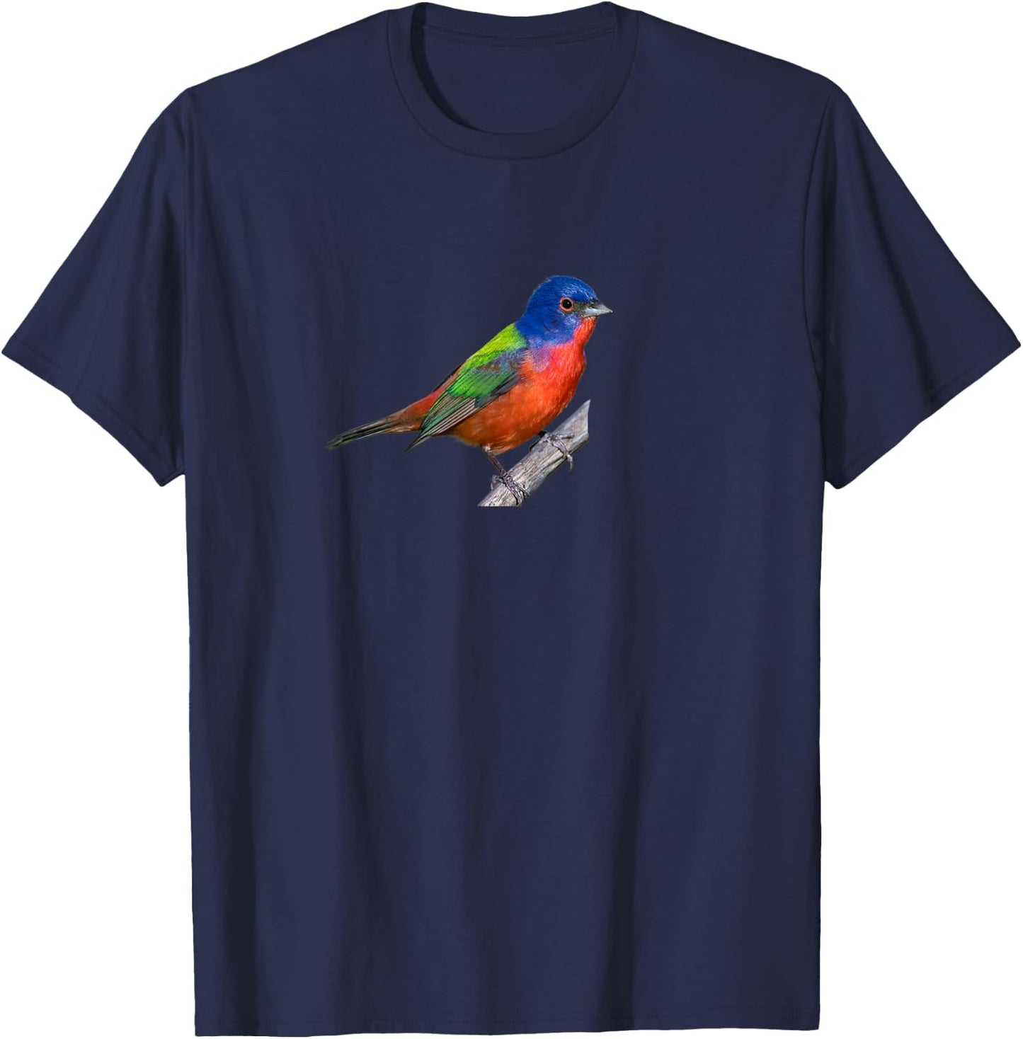 Painted Bunting Shirt Bird Watcher Cardinal Canary Finch T-Shirt - T-Shirt | Navy