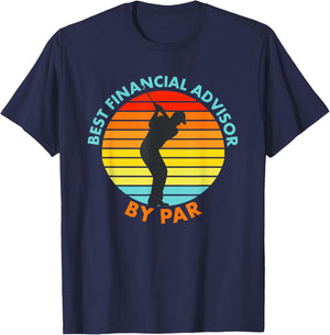 Best Financial Advisor By Par Funny Golf Golfer T-Shirt - T-Shirt | Navy