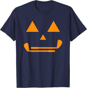 Golf Costume Funny Pumpkin Teens Boys Golf Halloween Costume T-Shirt - T-Shirt | Navy