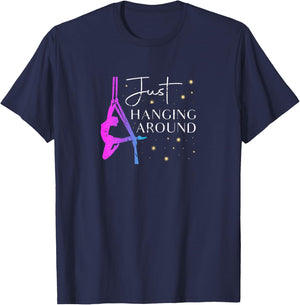 Just Hanging Around Aerial Silk Dancer T-Shirt - T-Shirt | Navy