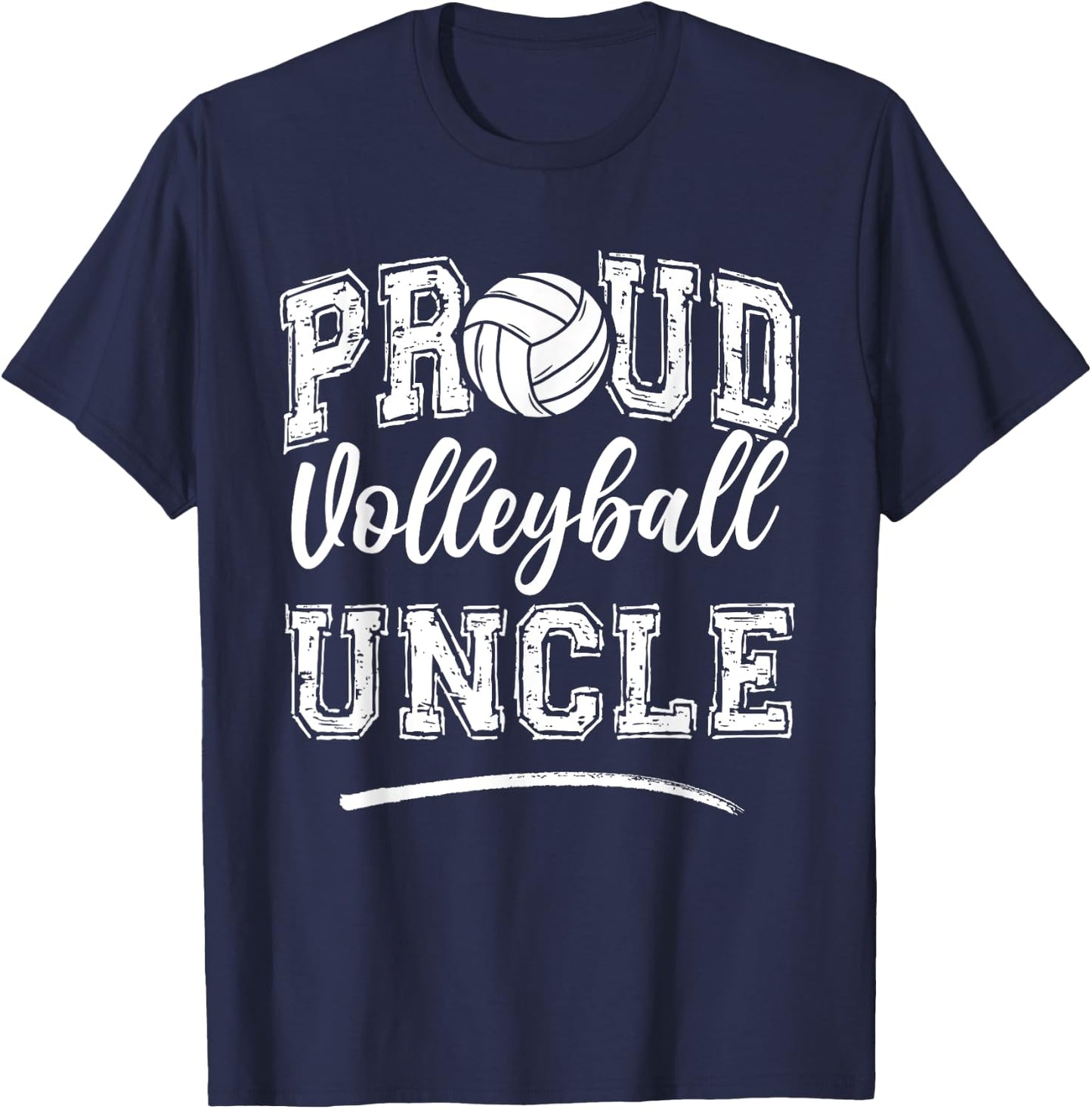 Proud Volleyball Uncle Funny College That's My Nephew T-Shirt - T-Shirt | Navy