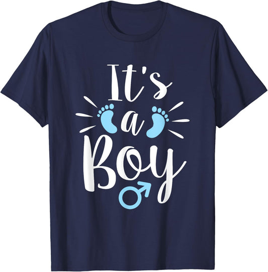 It's A Boy - Gender Reveal Party Baby Shower Pregnancy T-Shirt - T-Shirt | Navy