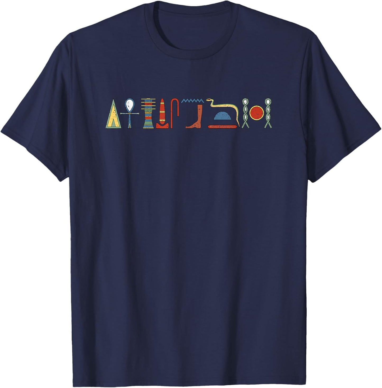 Life Prosperity Health Ancient Egyptian Hieroglyphic Shirt T-Shirt - T-Shirt | Navy