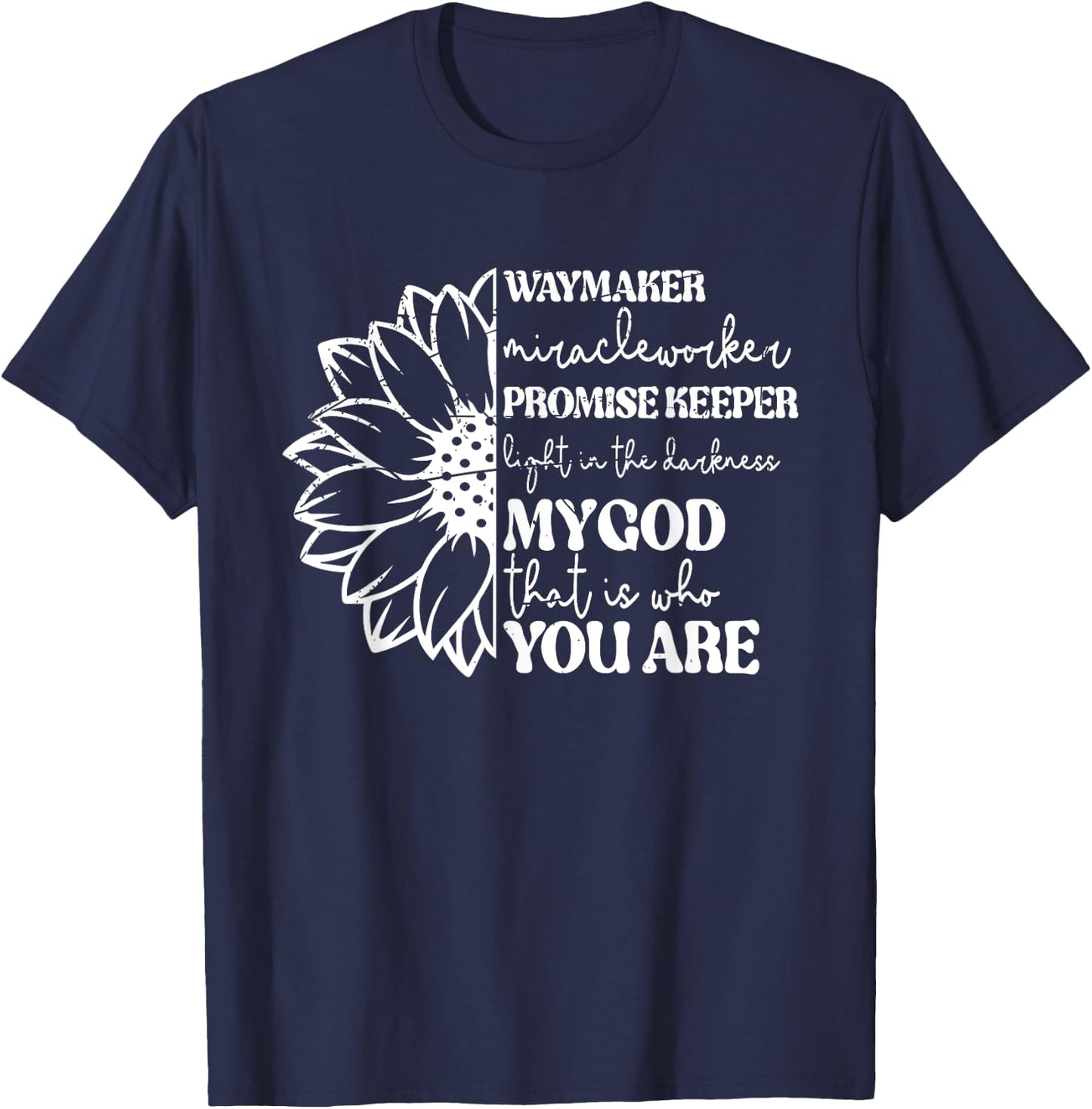 Vintage Waymaker Promise Keeper Jesus Christian Faithful T-Shirt - T-Shirt | Navy
