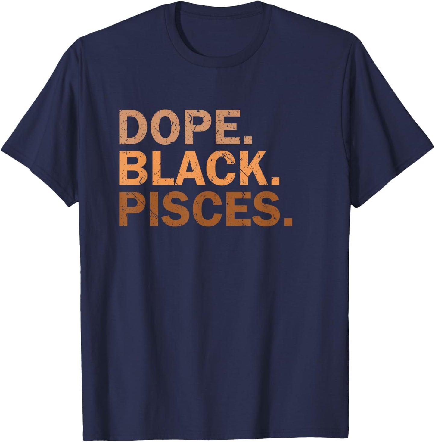 Dope Black Pisces Melanin African Zodiac Pisces T-Shirt - T-Shirt | Navy