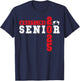 Wrestling Senior Night Wrestling Senior 2025 Graduation 9 T-Shirt - T-Shirt | Navy