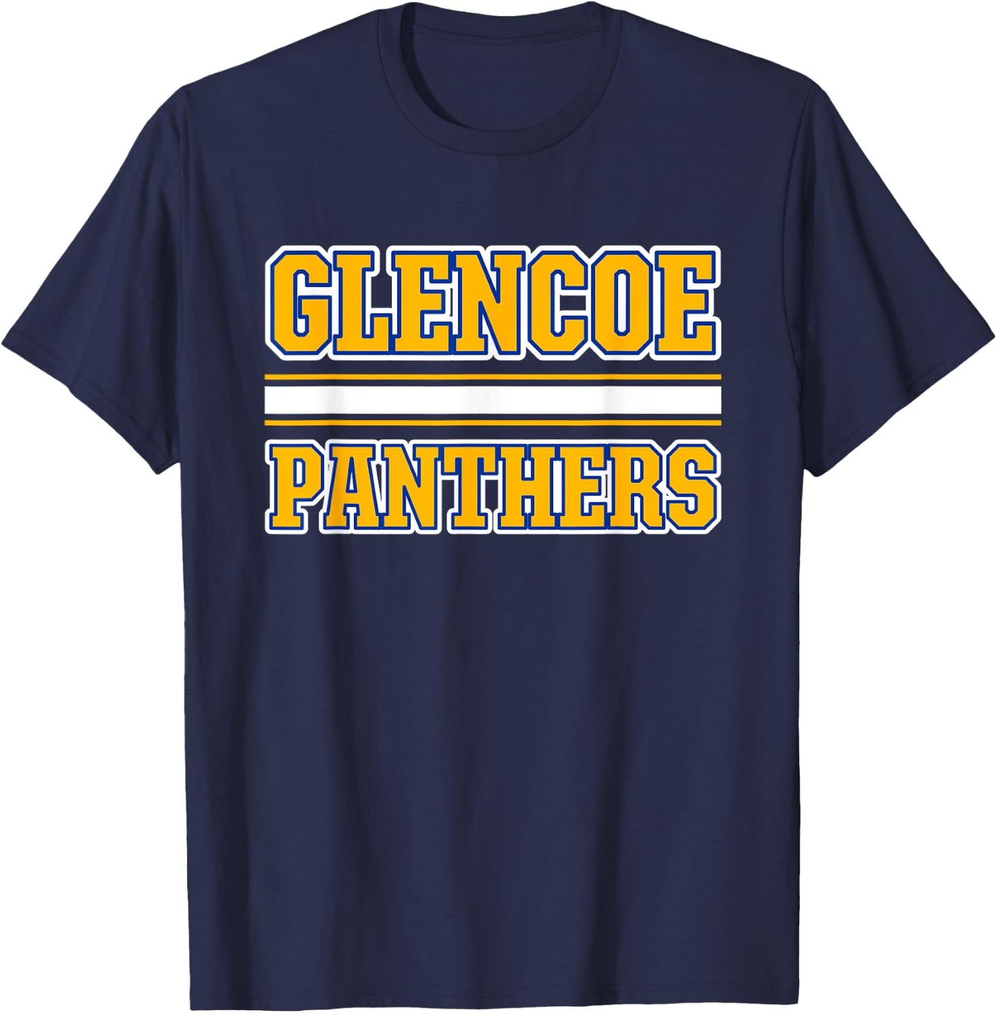 Glencoe Panthers Horizontal Stripes T-Shirt - T-Shirt | Navy