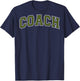 Coach Sports Trainer Vintage Olive Green on the back T-Shirt - T-Shirt | Navy