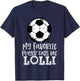 Soccer My Favorite Player Calls Me Lolli Trendy Summer Women Kids T-Shirt - T-Shirt | Navy