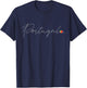 Portugal Simple Love Portuguese Flag Heart on Portugal T-Shirt - T-Shirt | Navy