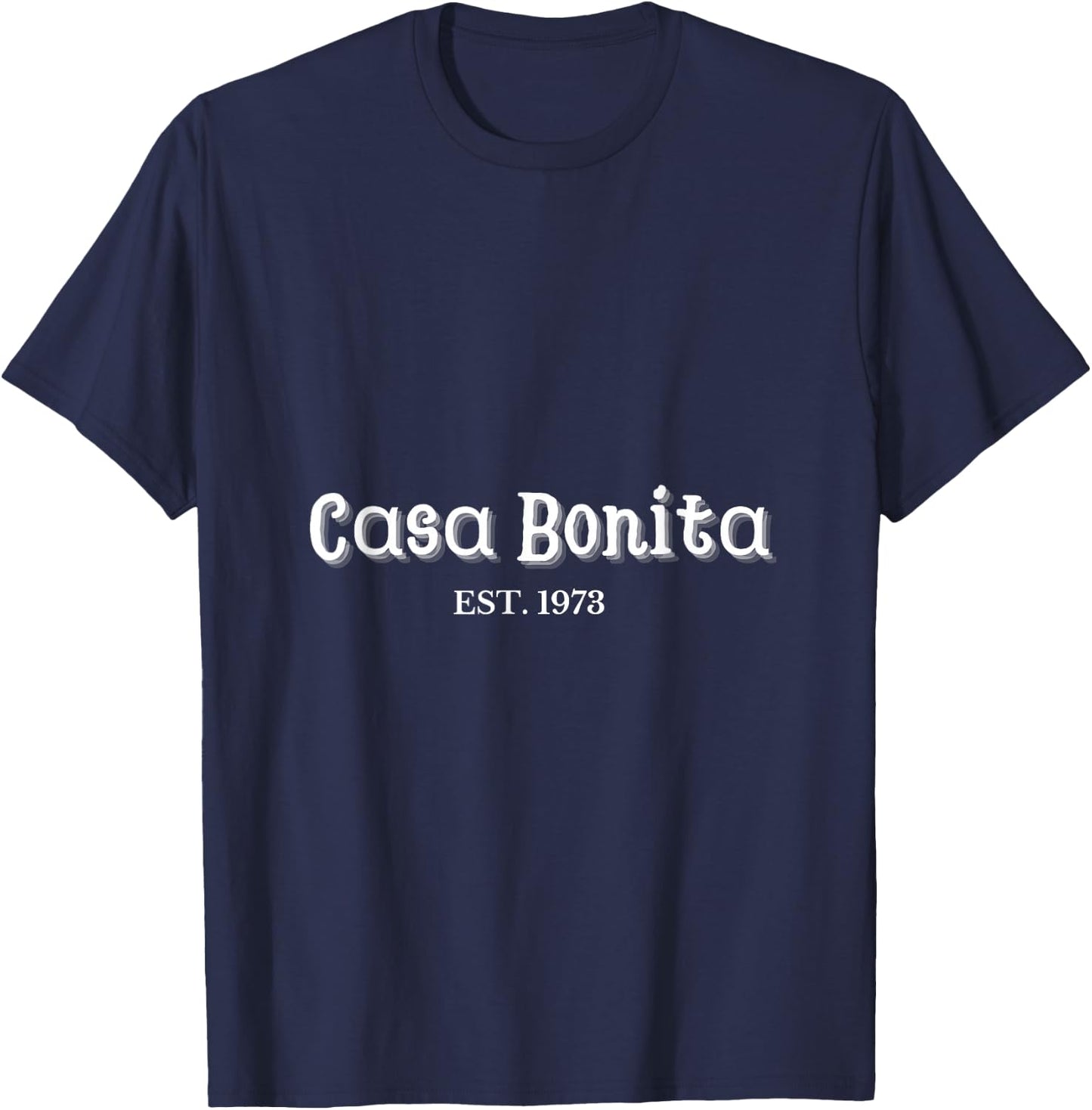 Casa Bonita Restaurant, -Adults, -Kids, Black, Small, Short Sleeve T-Shirt - T-Shirt | Navy