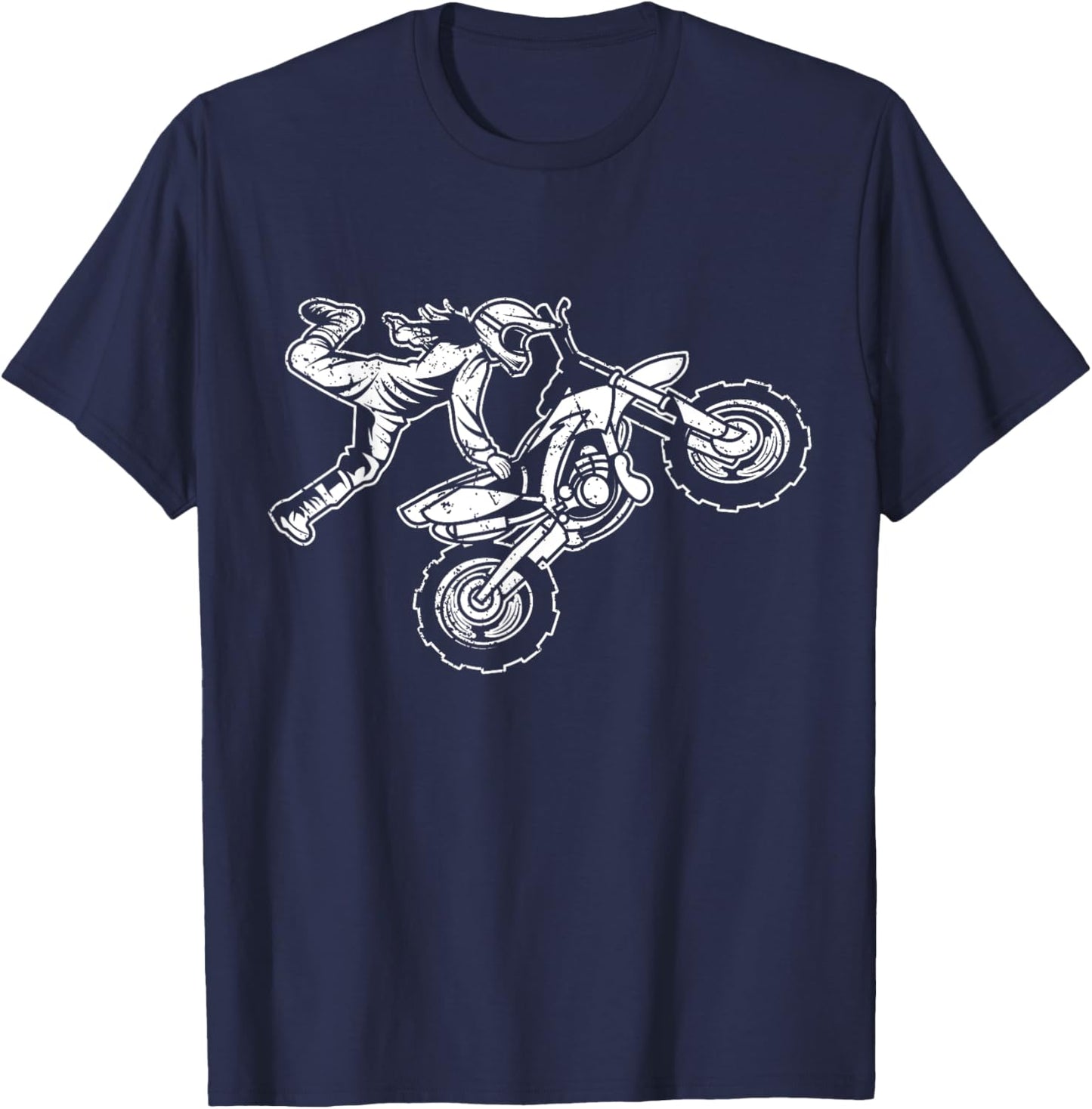Motocross Girl: Dirt Bike Passion, MX Racer Woman Daughter T-Shirt - T-Shirt | Navy