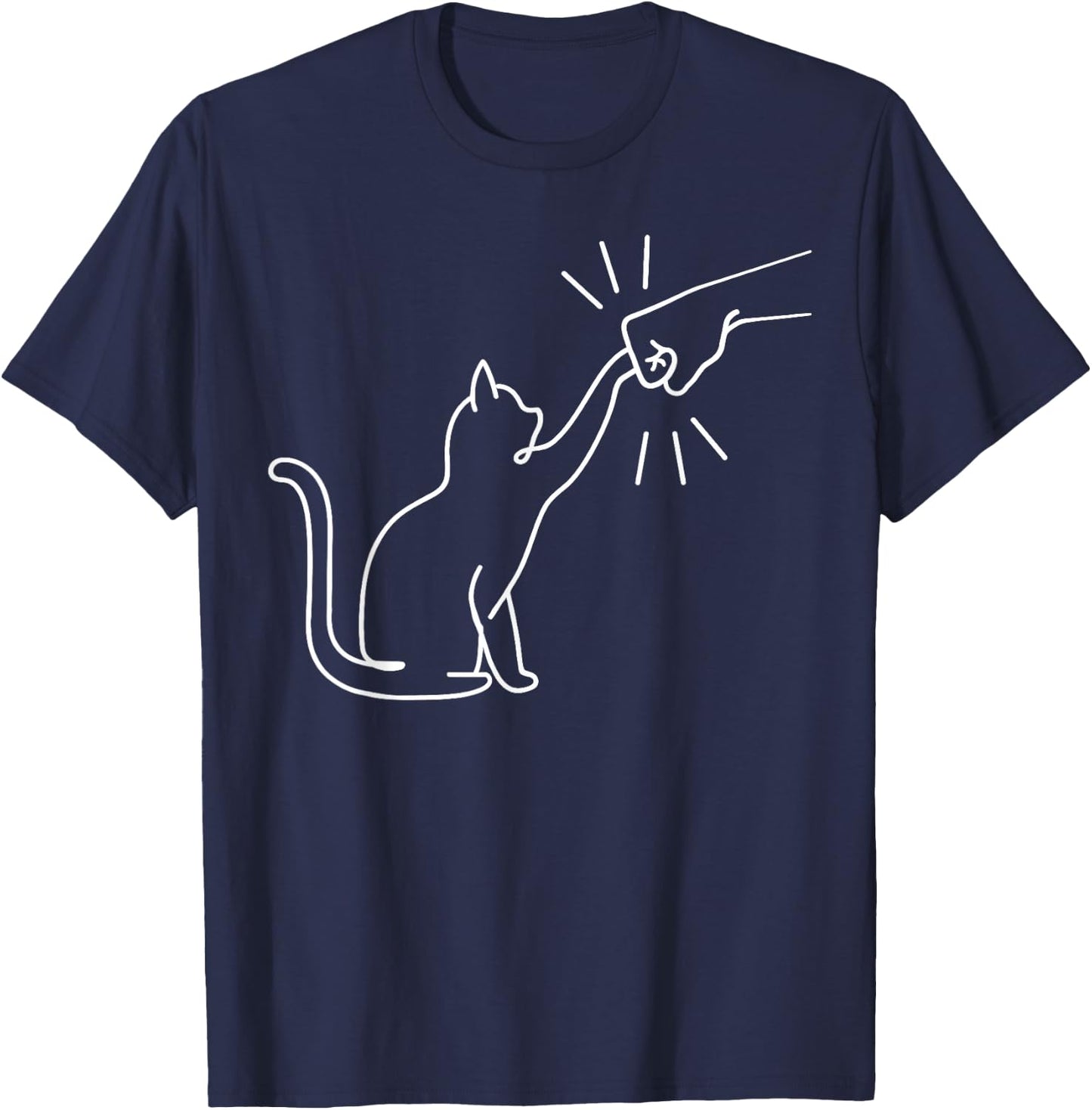 Cute Pet Paw I Love My Cat Best Friend Fist Bump Paw Cat T-Shirt - T-Shirt | Navy