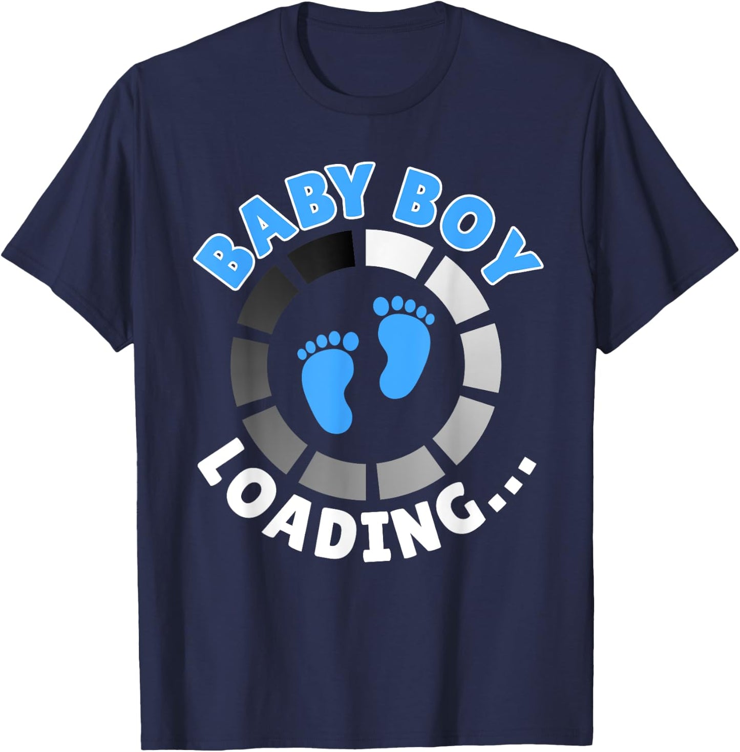 Expectant Mother BABY BOY LOADING Funny Future Mother T-Shirt - T-Shirt | Navy