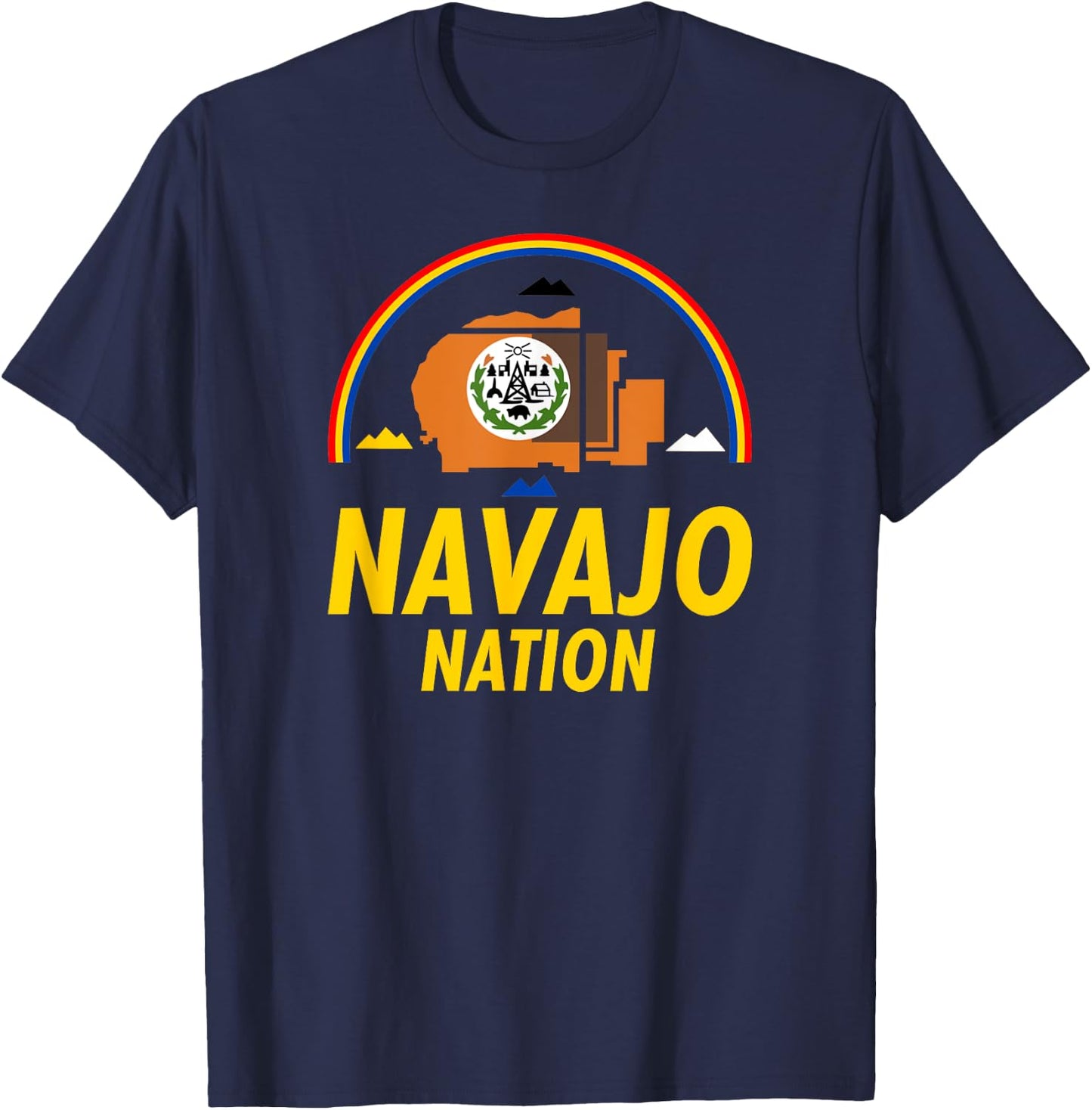Navajo-Nation Flag: Native American Kids T-Shirt - T-Shirt | Navy