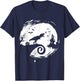 Dinosaur Halloween Costume Dino T-Rex Moon Silhouette T-Shirt - T-Shirt | Navy
