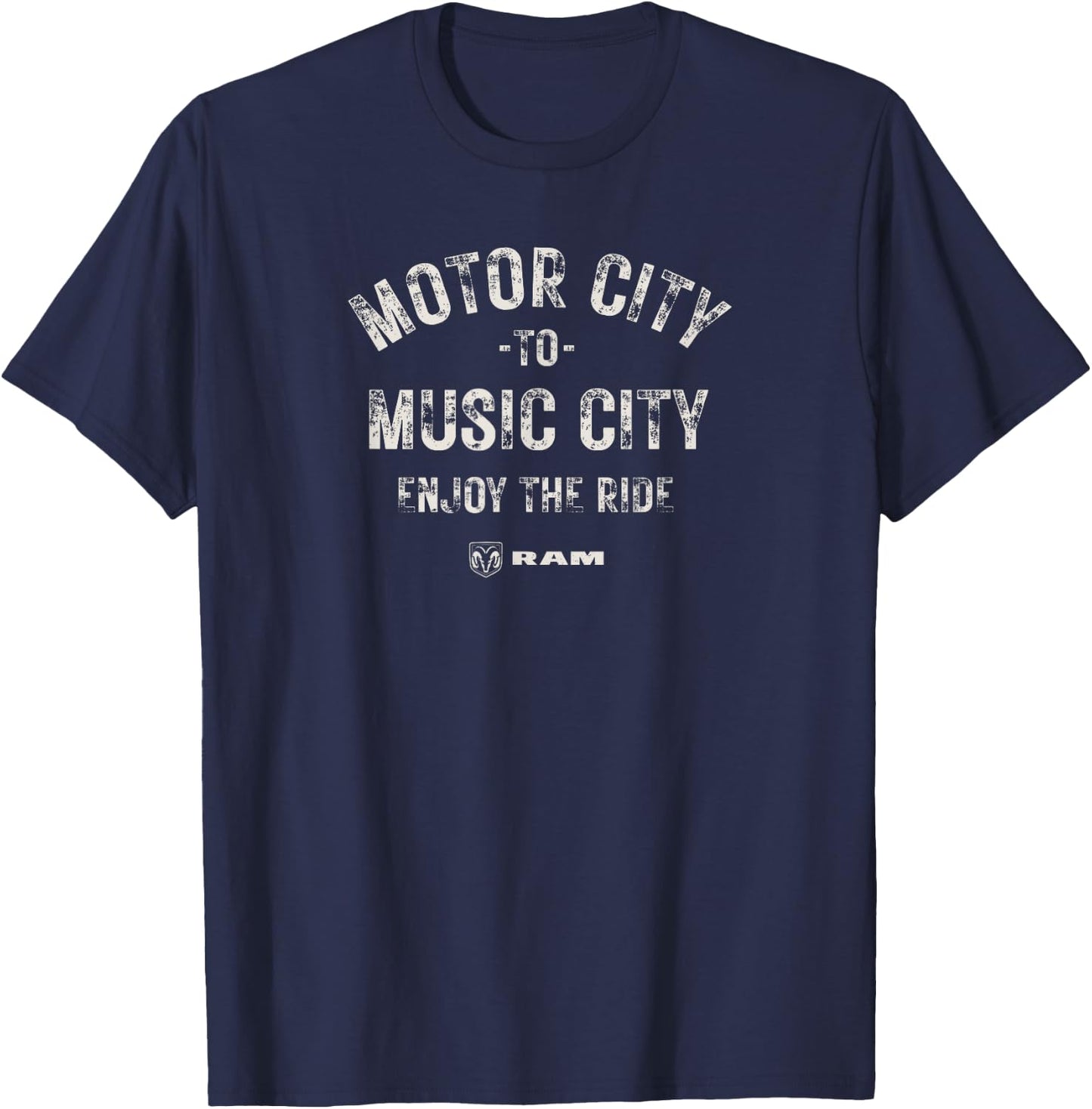 RAM Trucks Motor City to Music City (Light Print) T-Shirt - T-Shirt | Navy
