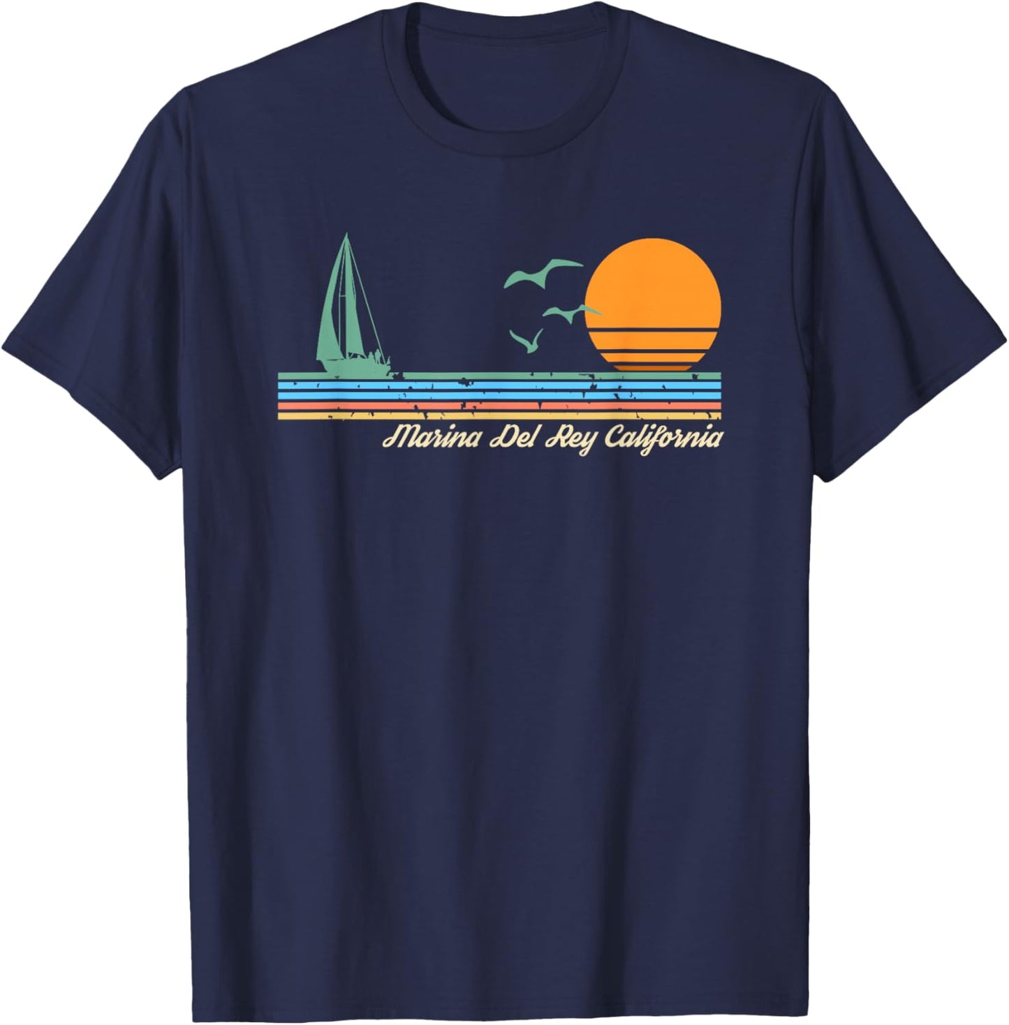 Marina Del Rey California T-Shirt - T-Shirt | Navy