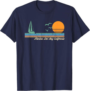 Marina Del Rey California T-Shirt - T-Shirt | Navy