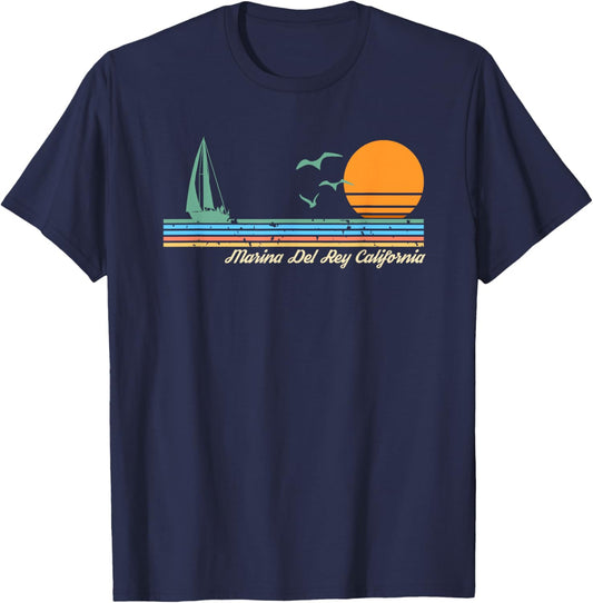Marina Del Rey California T-Shirt - T-Shirt | Navy