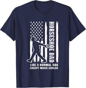 Horseshoe Vintage flag theme mixed with funny DAD definition T-Shirt - T-Shirt | Navy