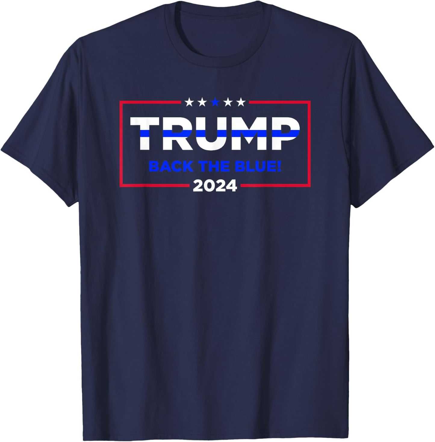 Trump Back The Blue, Police for Trump 2024 T-Shirt - T-Shirt | Navy