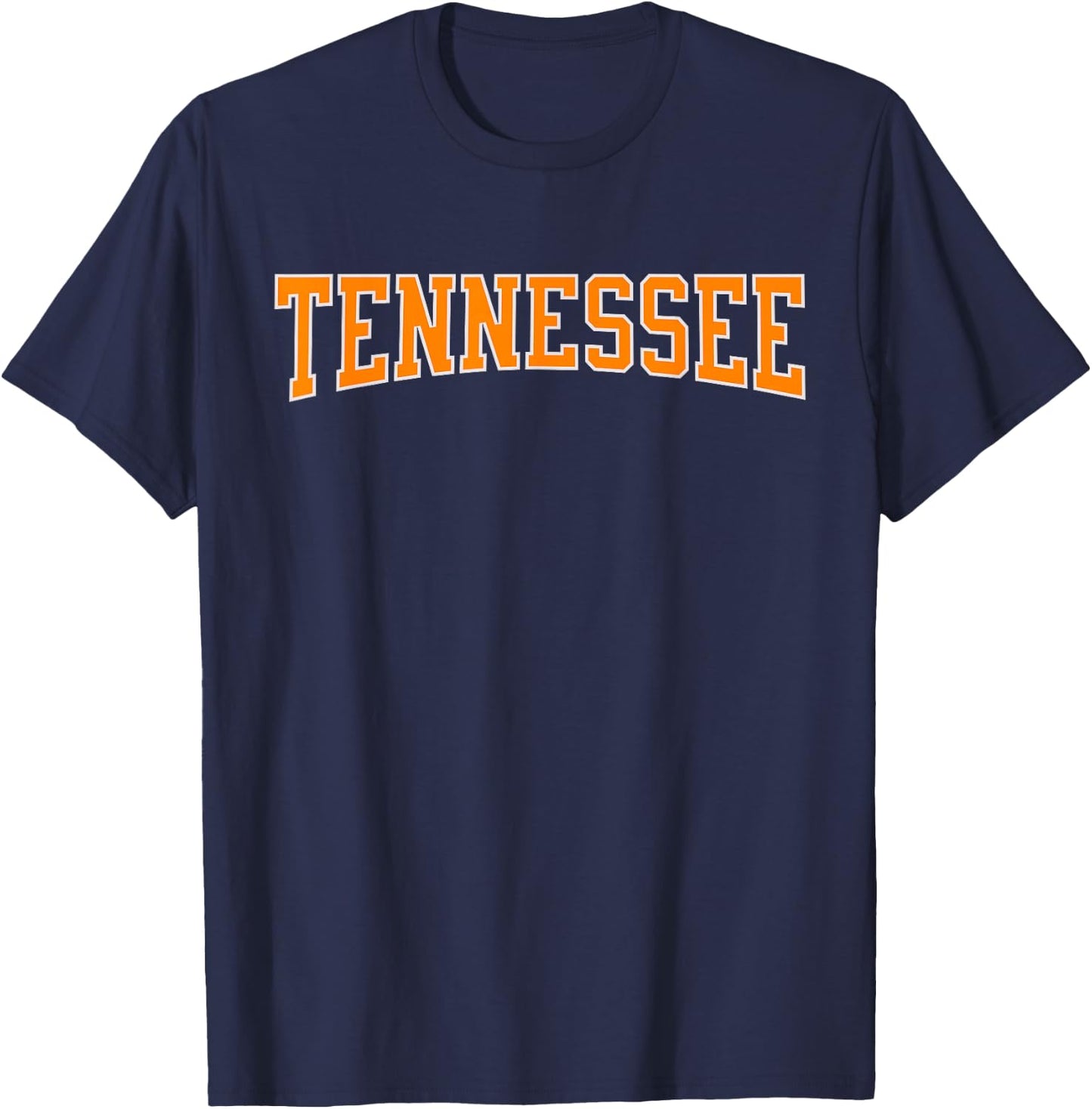 Vintage Orange Print Dark Retro Varsity Tennessee T-Shirt - T-Shirt | Navy