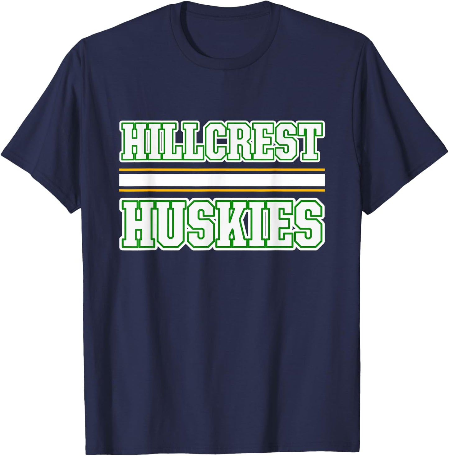 Hillcrest Huskies Horizontal Stripes T-Shirt - T-Shirt | Navy