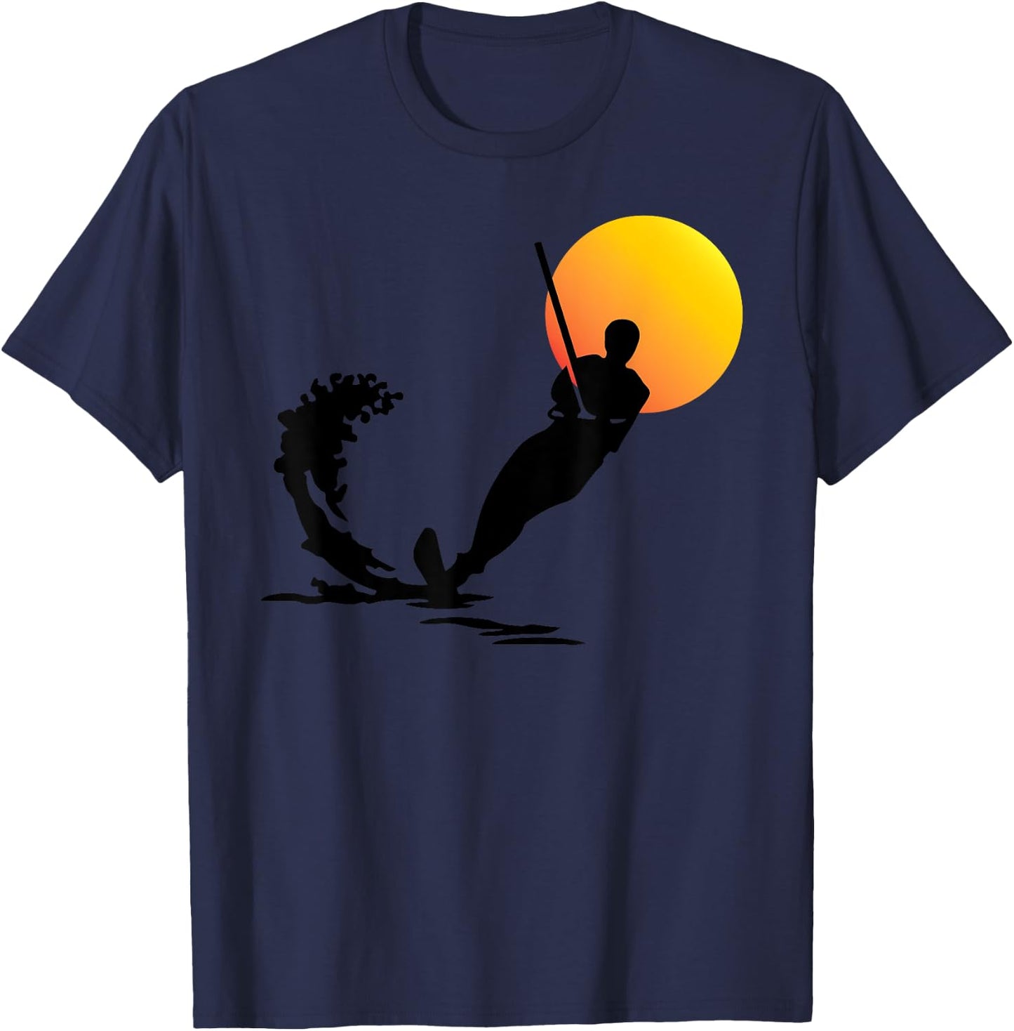 Water Skiing Shirt | Cool Surface Water Sport Lovers Gift T-Shirt - T-Shirt | Navy