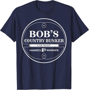 Vintage Bob's Country Bunker We Got Both Kinds Of Music T-Shirt - T-Shirt | Navy