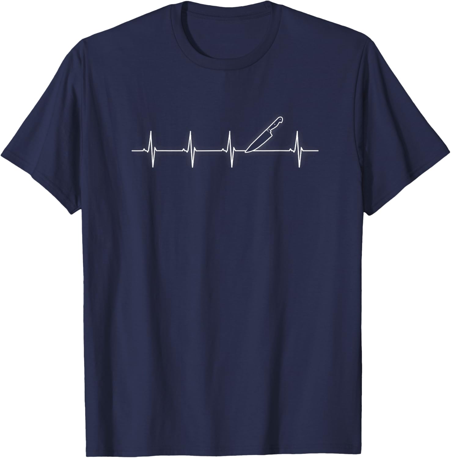 Chef Heartbeat Cook Ts T-Shirt - T-Shirt | Navy