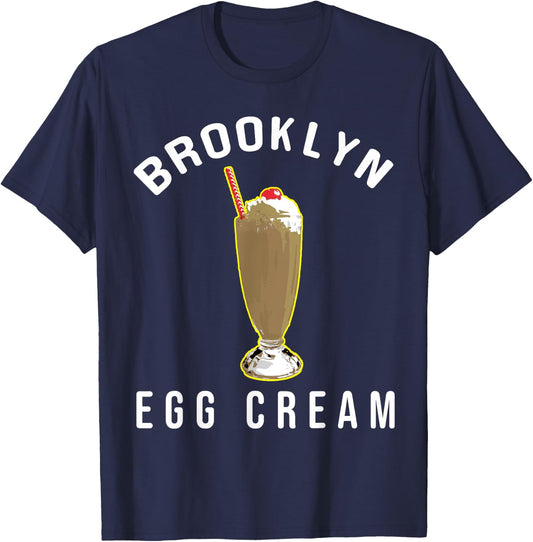 Retro Brooklyn New York Egg Cream NY Old School Home T-Shirt - T-Shirt | Navy