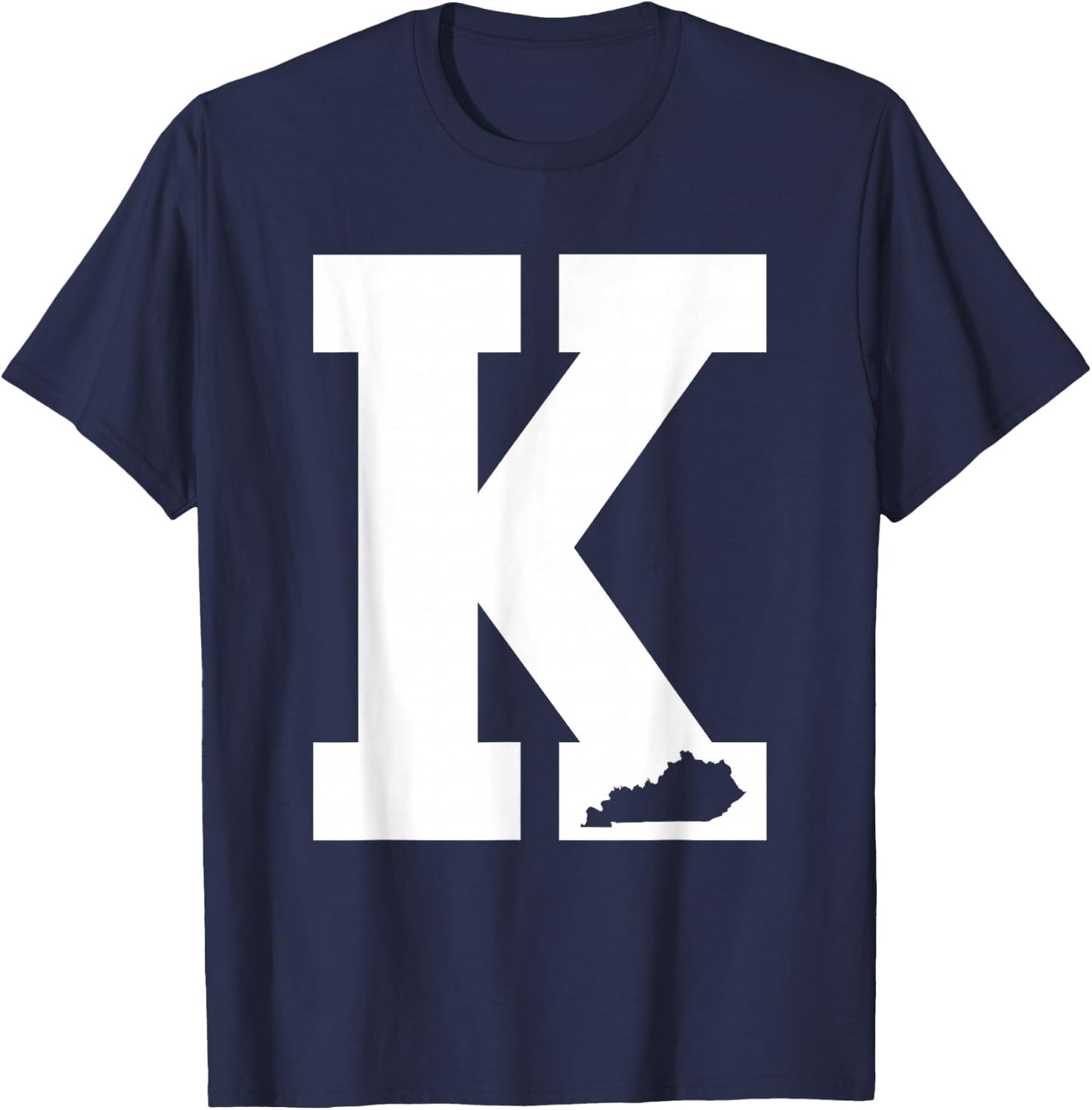 Vintage Letter K Kentucky Blue T-Shirt - T-Shirt | Navy