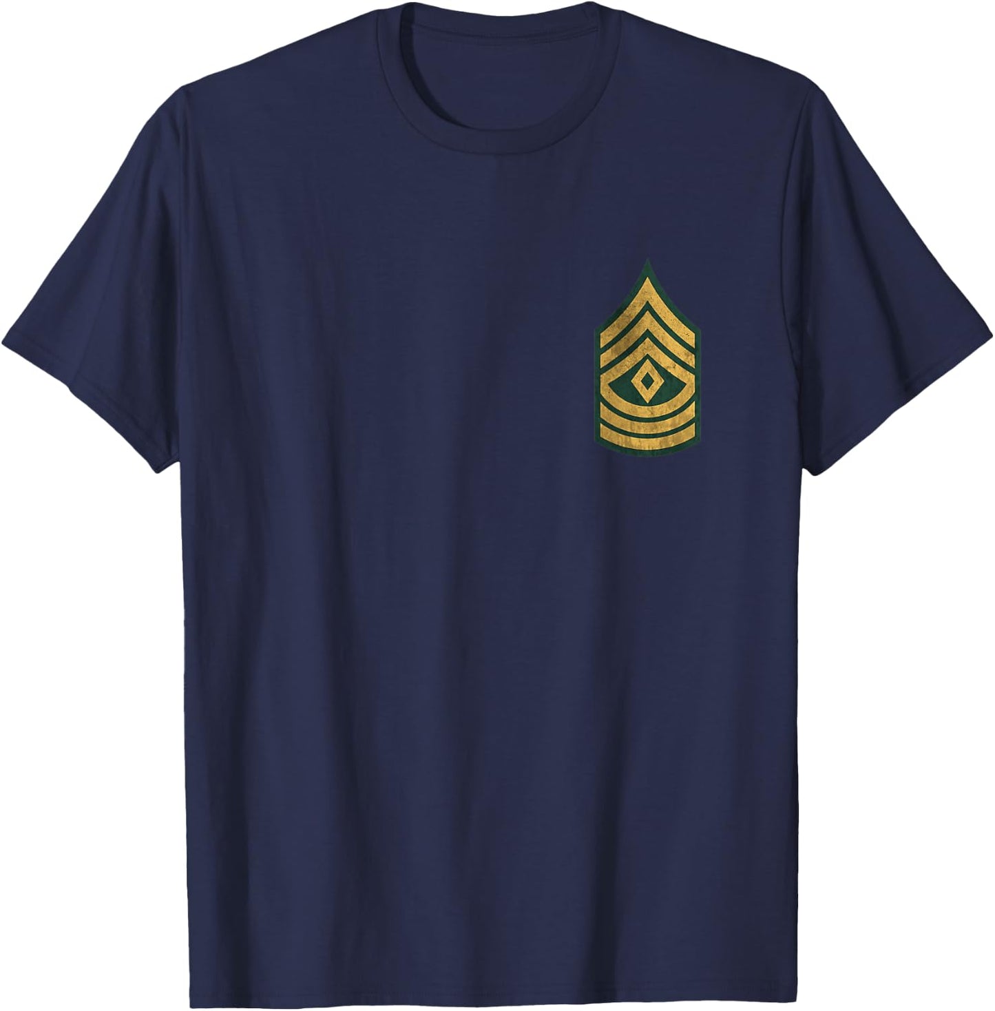 E-8 First Sergeant 1SG Rank Insignia Military Logo Veteran T-Shirt - T-Shirt | Navy